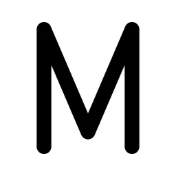 Letter M Line Icon