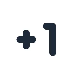 Numeric Plus 1 Duotone Icon