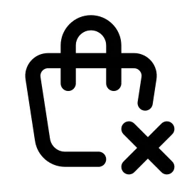 Shopping Bag X Line Icon