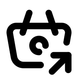Basket Share Line Icon