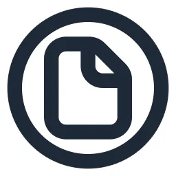 File Circle Line Icon