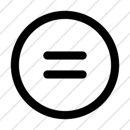 Math Equals Circle Icon