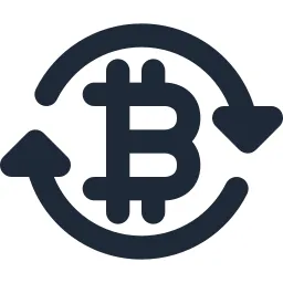 Bitcoin Exchange Solid Icon