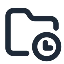 Folder Clock Line Icon