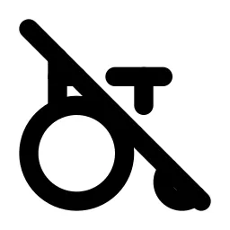 Wheelchair Off Line Icon