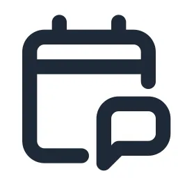 Calendar Chat Line Icon