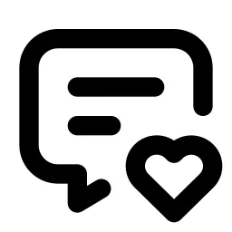 Message Heart Line Icon