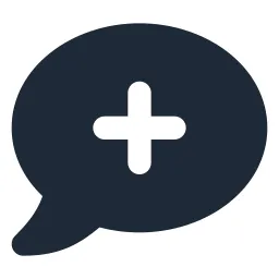Chat 2 Plus Solid Icon