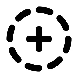 Circle Dashed Plus Line Icon