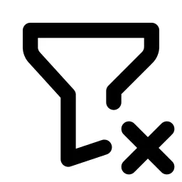 Filter X Line Icon