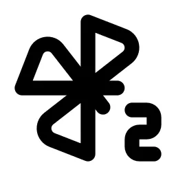 Car Fan 2 Line Icon