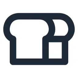 Bread 2 Line Icon