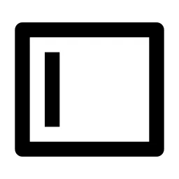 Layout Left 2 Line Icon