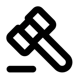 Gavel Line Icon