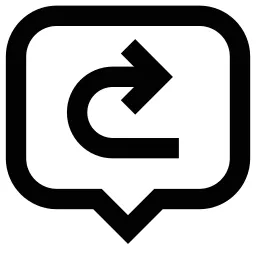 Arrow Right Message Icon