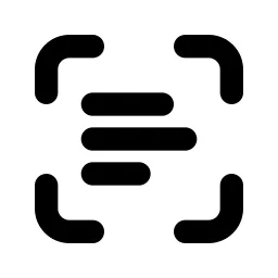 Text Scan 2 Line Icon