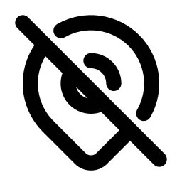 Map Pin Off Line Icon