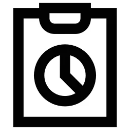 Pie Chart Clipboard Icon