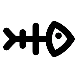 Fish Bone Line Icon