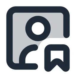 User Box Bookmark Duotone Icon