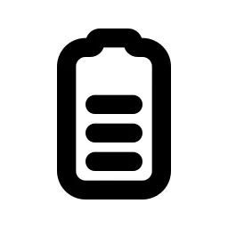 Battery Vertical 3 Line Icon
