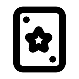 Play Card Star Line Icon