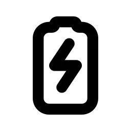 Battery Vertical Charging Line Icon