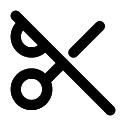 Scissors Off Line Icon