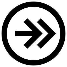 Double Arrow Right Circle Icon