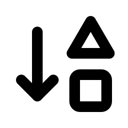Sort Descending Shapes Line Icon