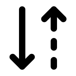 Arrows Transfer Down Line Icon