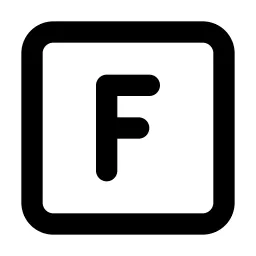 Square Letter F Line Icon