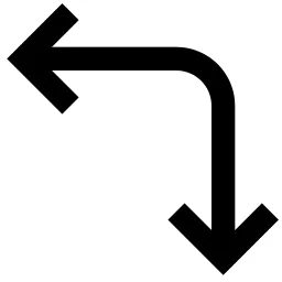 Down Left Arrows Icon