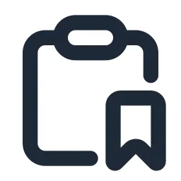 Clipboard Bookmark Line Icon