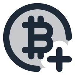 Bitcoin Circle Plus Duotone Icon