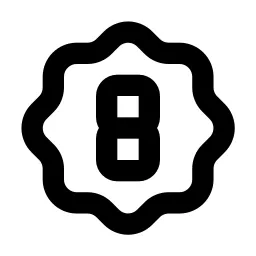 Rosette Number 8 Line Icon