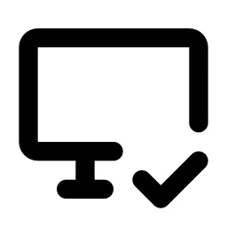 Device Desktop Check Line Icon