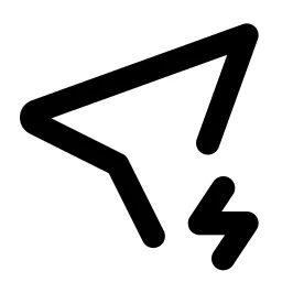 Location Bolt Line Icon
