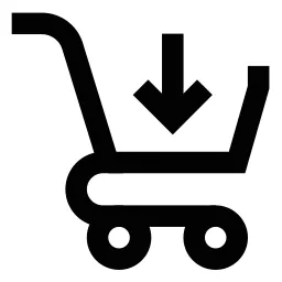 Arrow Down Shopping Cart Icon