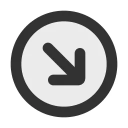 Arrow Down Right Circle Duotone Icon