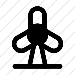 Wind Power Electric Current Power Green Energy Icon