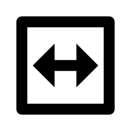 Flip Horizontal 2 Line Icon