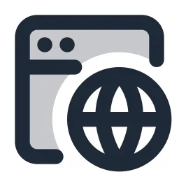 Browser 2 Globe Duotone Icon