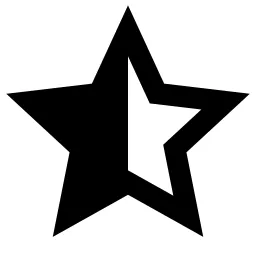 Star Half Line Icon