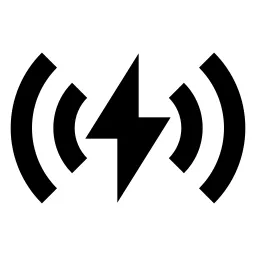 Wireless Charging Line Icon