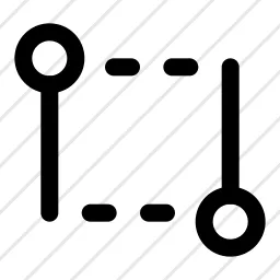 Text Select Dashed Lollipops Icon