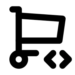 Shopping Cart Code Line Icon