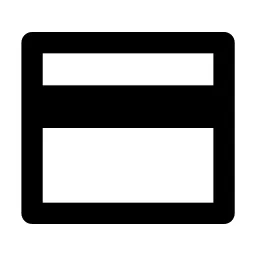 Bank Card 2 Line Icon