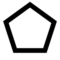 Pentagon Line Icon