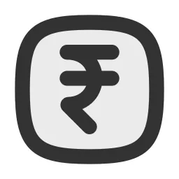 Rupee Square Duotone Icon
